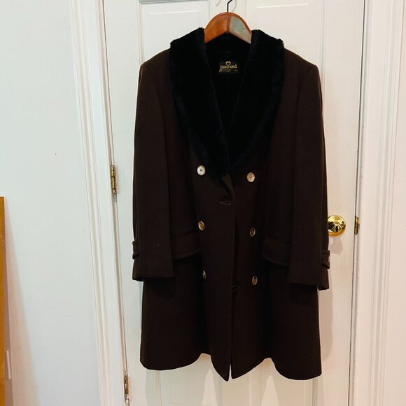 Vintage Zero King - Double Breast Wool Coat Size Large 42 L - Picture 7 of 16